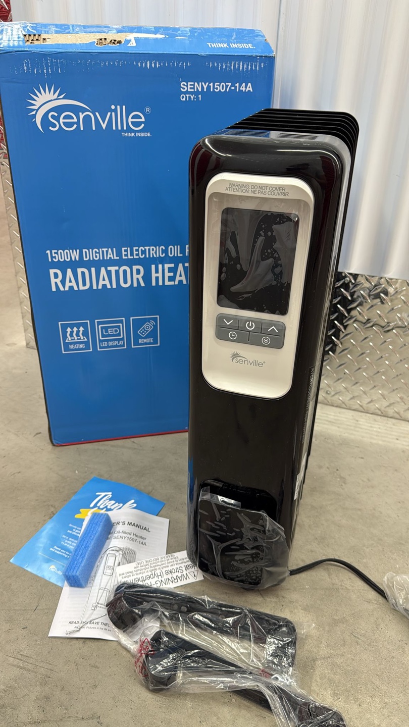 Senville 1500W Digital Electric Oil Filled Radiator Heater