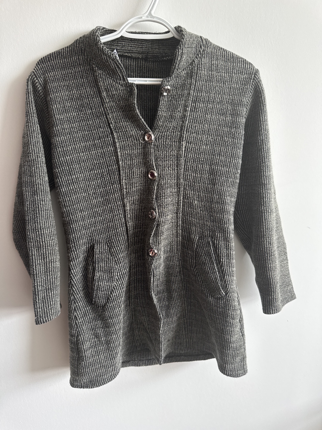 cardigan, mustard top, teal workout shirt