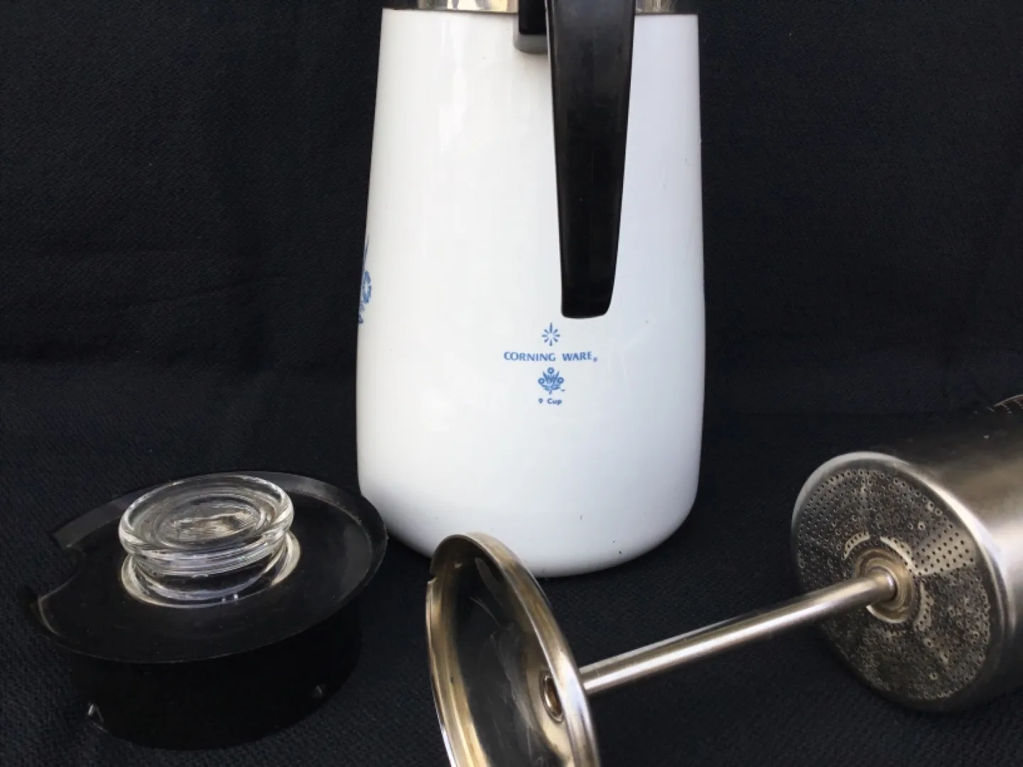 Vintage Corning Ware 9 Cup Percolator Coffee Pot image indicator(4)