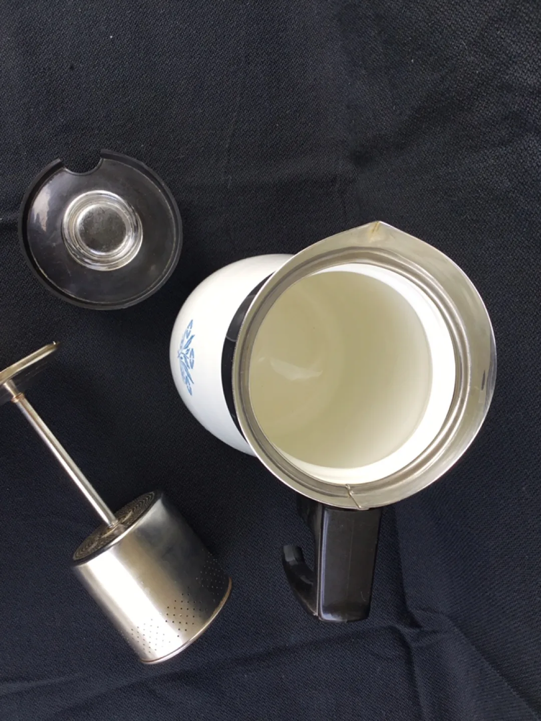 Vintage Corning Ware 9 Cup Percolator Coffee Pot image indicator(3)