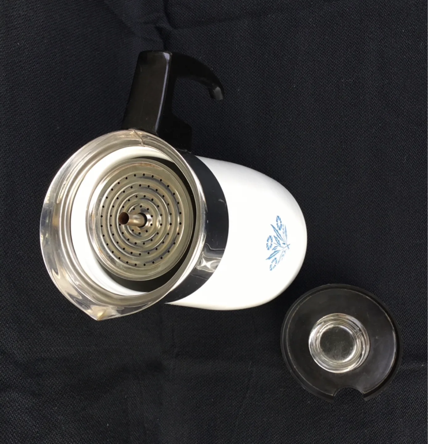 Vintage Corning Ware 9 Cup Percolator Coffee Pot image indicator(2)