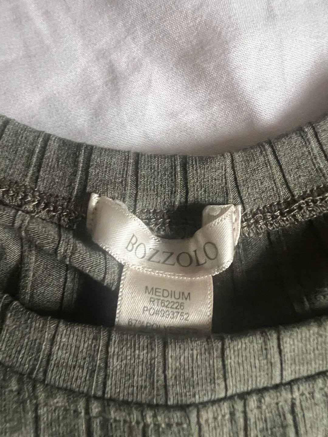 Bozzolo Olive Green Ribbed Crop Top - Size Medium image indicator(2)