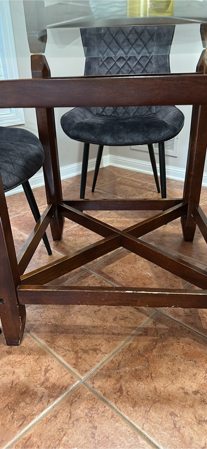 Glass-top dining table - photo 2