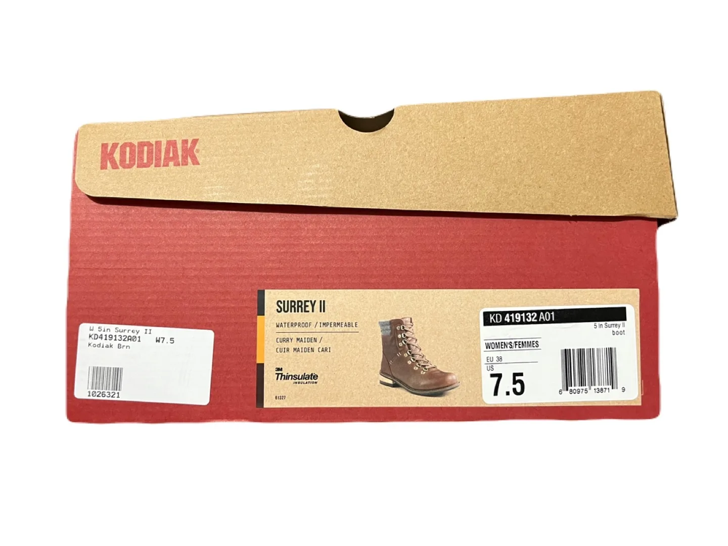 Kodiak women’s 7.5 Surrey II leather hiking boots, brown image indicator(9)