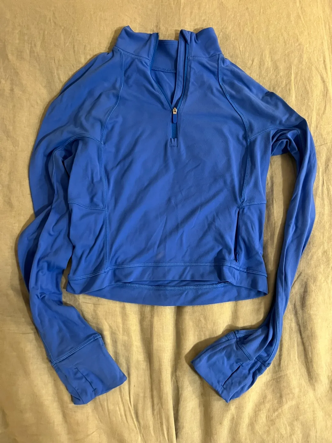 Lululemon Its Rulu Run Cropped Half Zip - size 6 image indicator(6)