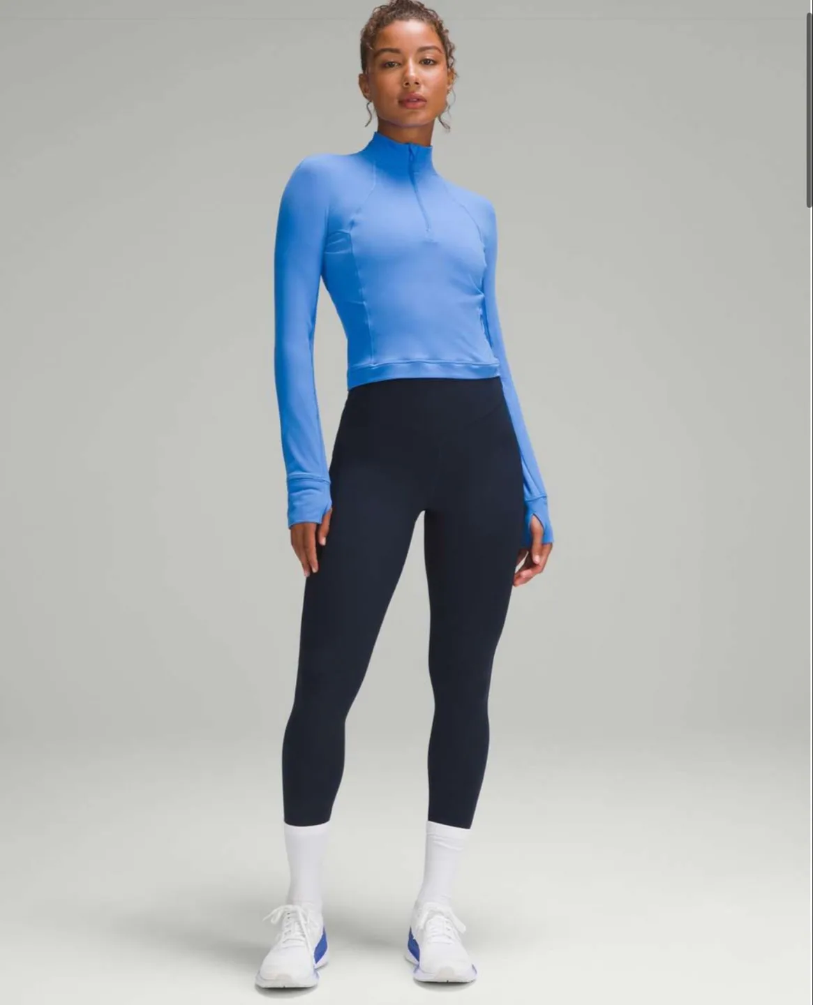 Lululemon Its Rulu Run Cropped Half Zip - size 6 image indicator(4)