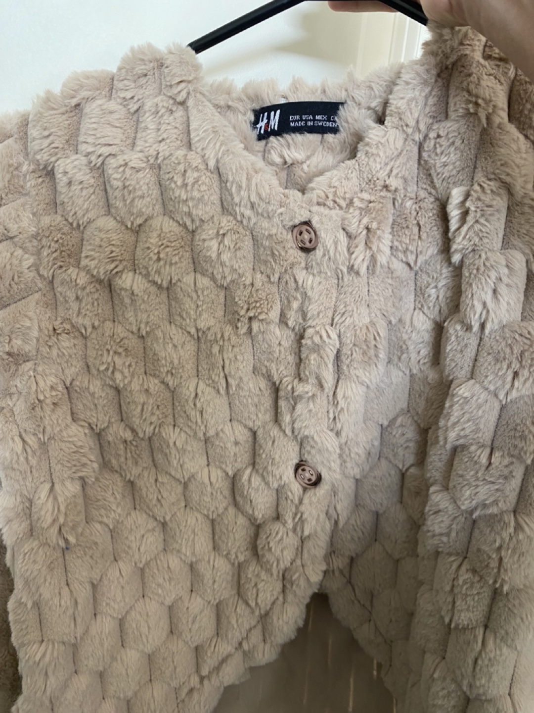 H&M Beige Fuzzy Cardigan - photo 3