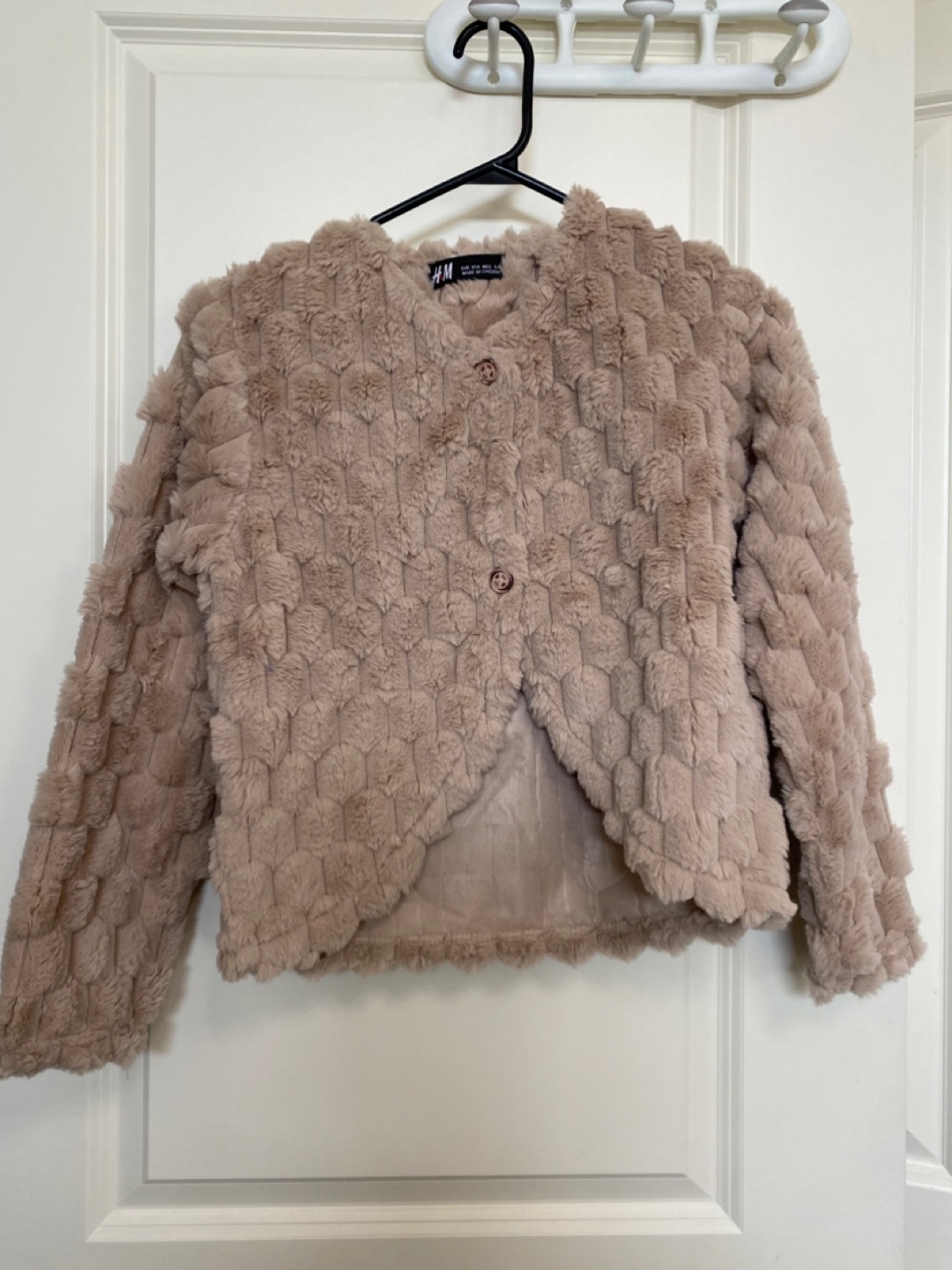 H&M Beige Fuzzy Cardigan