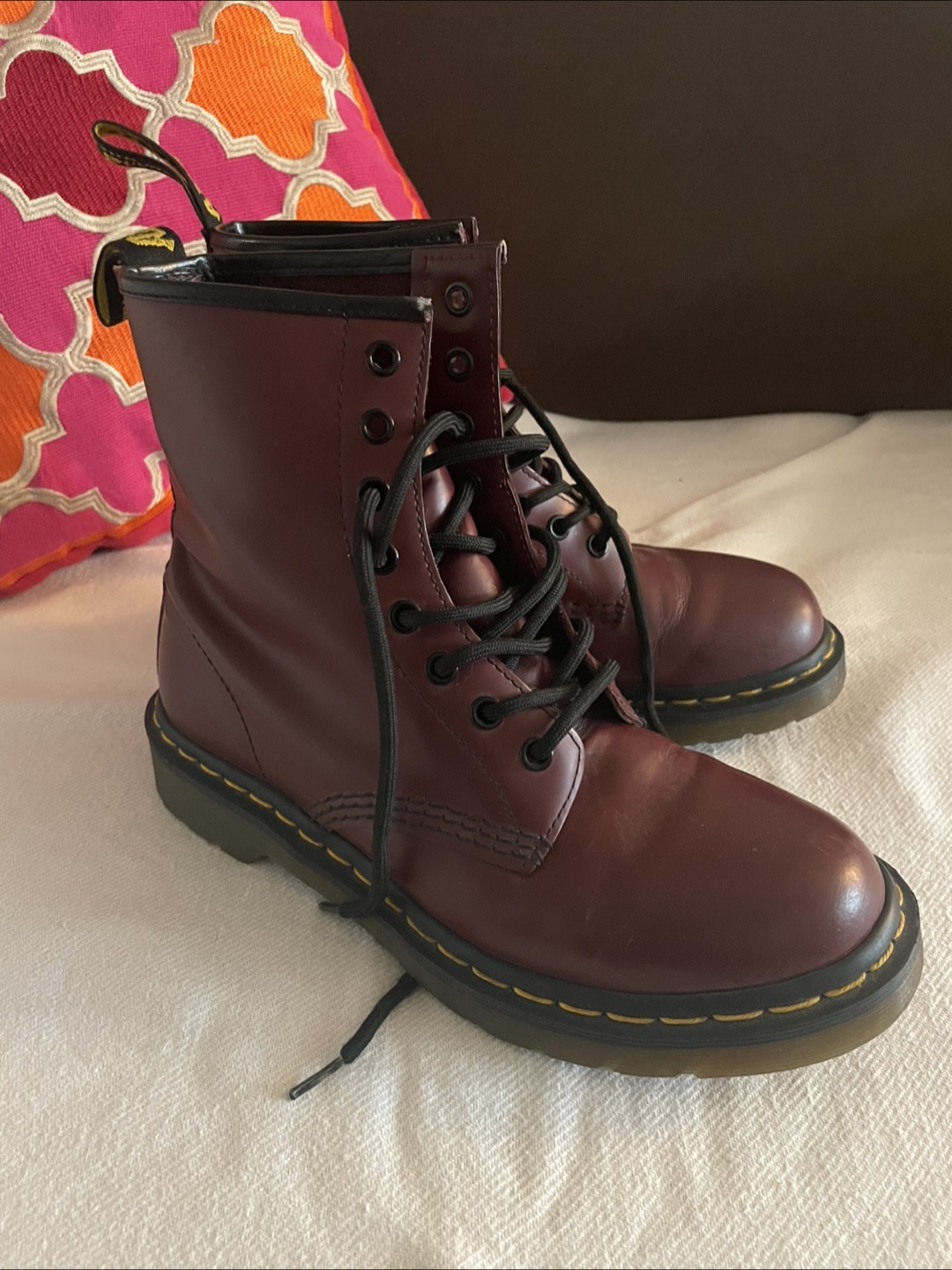 Dr. Martens 1460 Smooth Leather Boots - Cherry Red