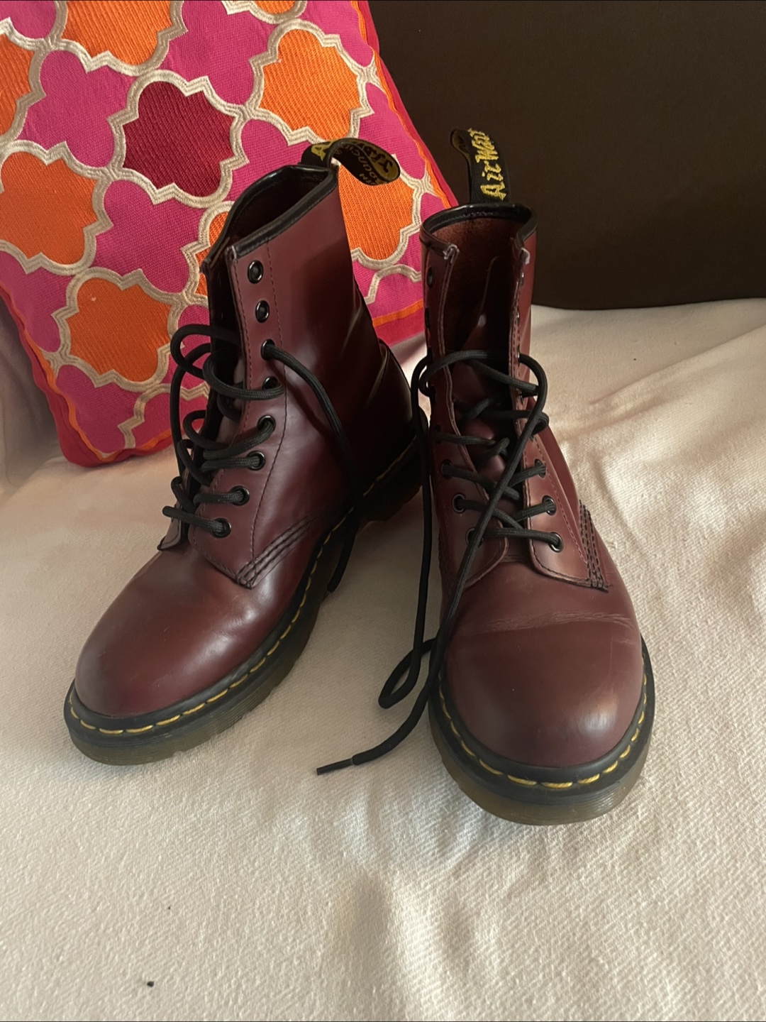 Dr. Martens 1460 Smooth Leather Boots - Cherry Red - photo 3