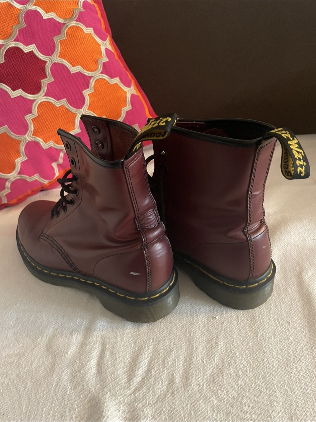 Dr. Martens 1460 Smooth Leather Boots - Cherry Red - photo 4