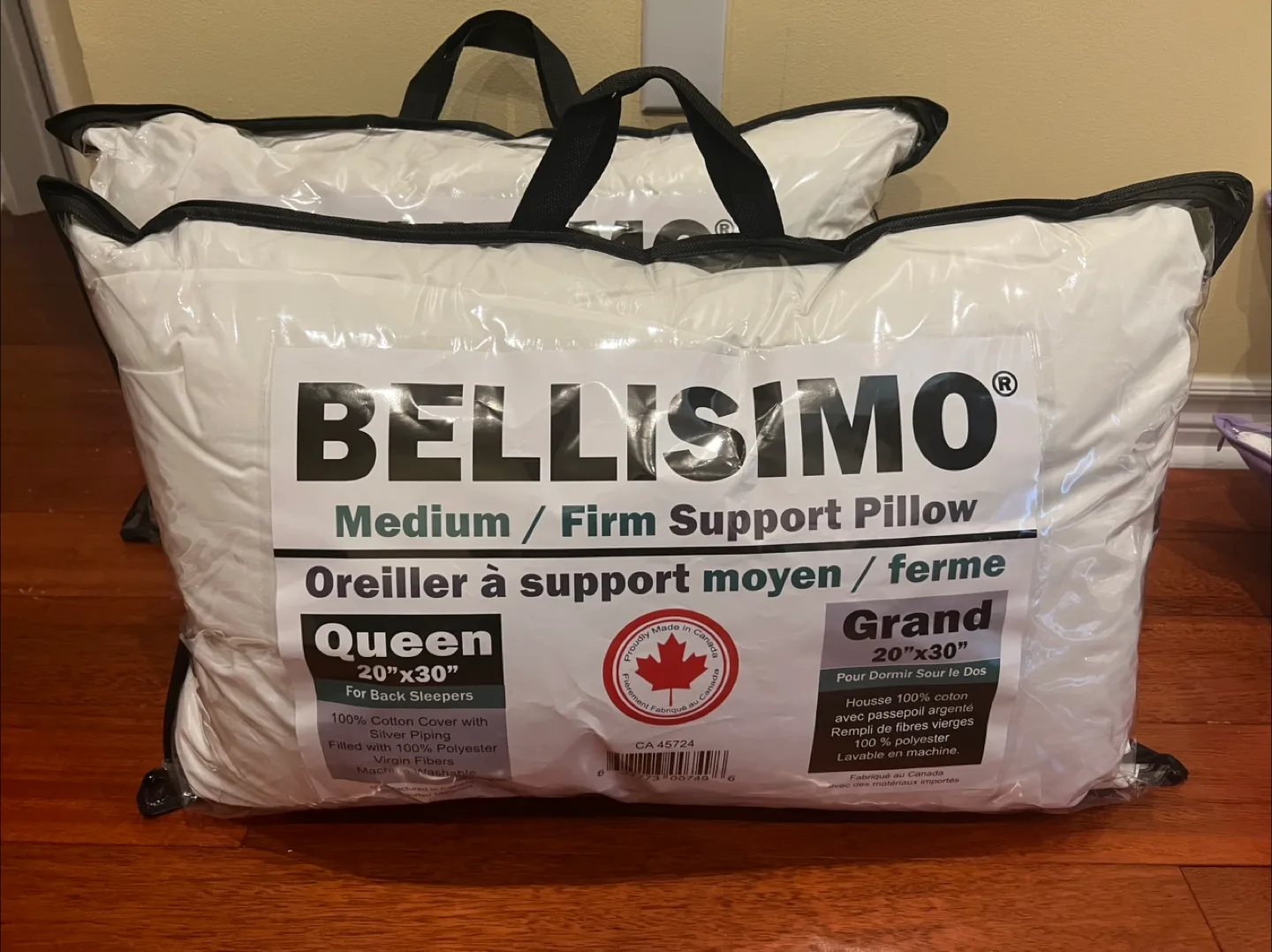 New Bellissimo Queen Grand Medium/Firm Support Pillows thumbnail