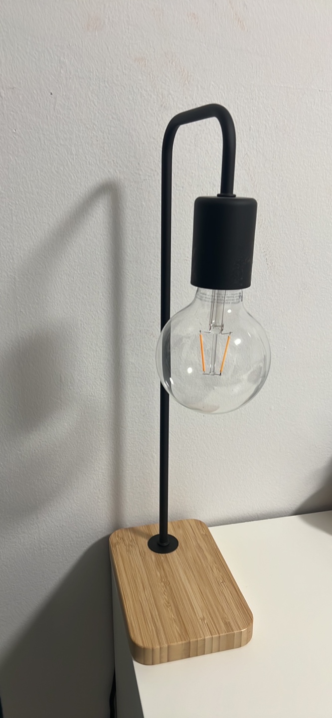 Modern Desk Lamp (Black/Bamboo) - photo 2