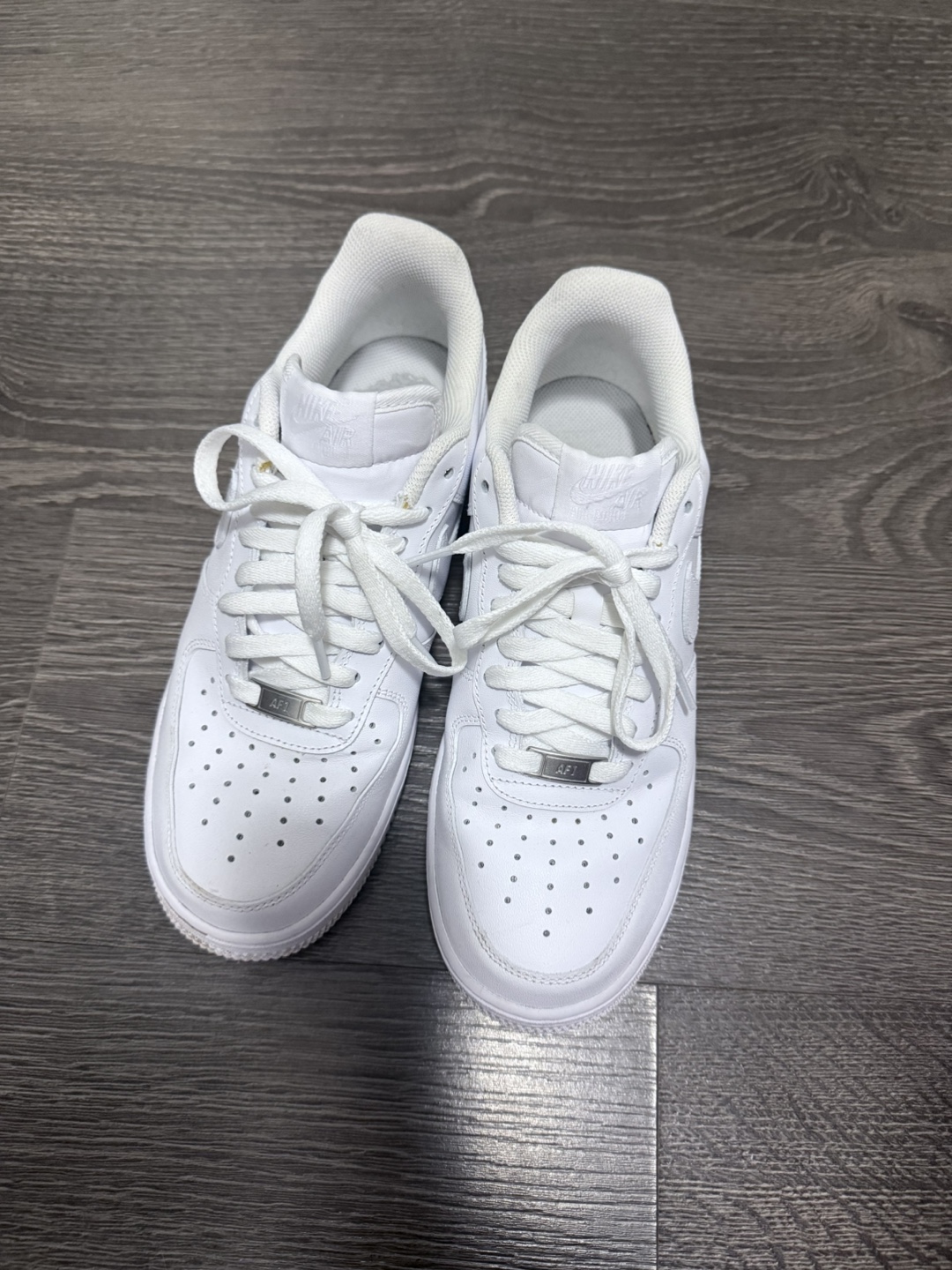 Nike Air Force 1 Sneakers - White and Black sz US7.5 - photo 2
