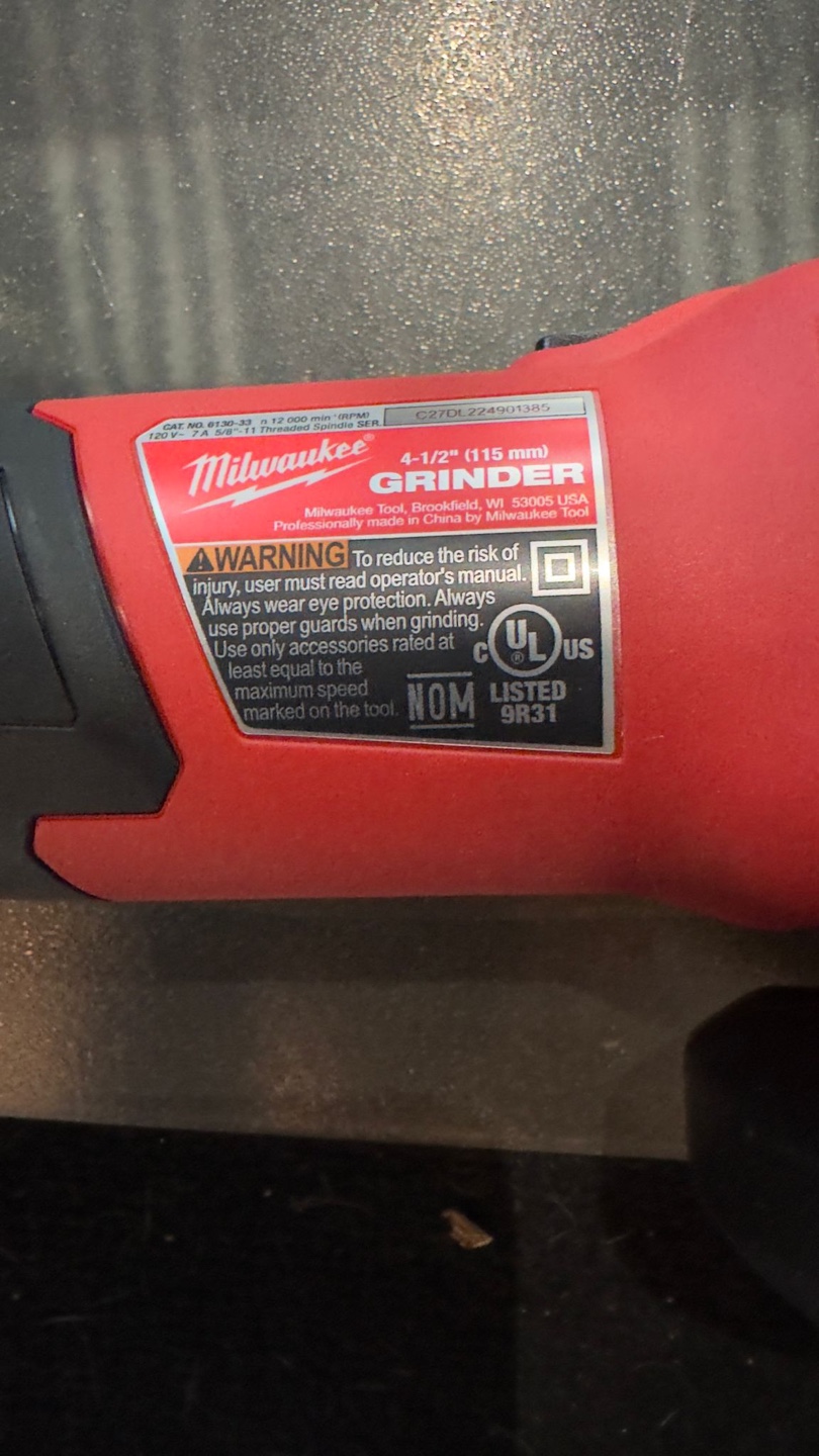 Milwaukee 4-1/2" Grinder - photo 3