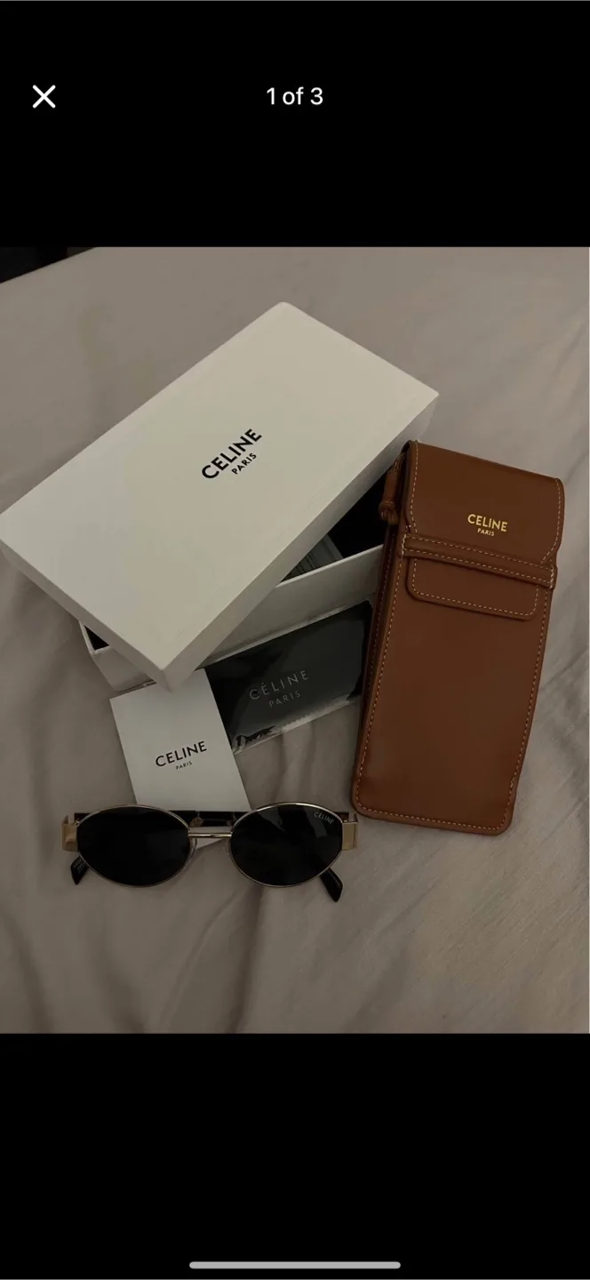 Celine Sunglasses Gold Frame image indicator(2)