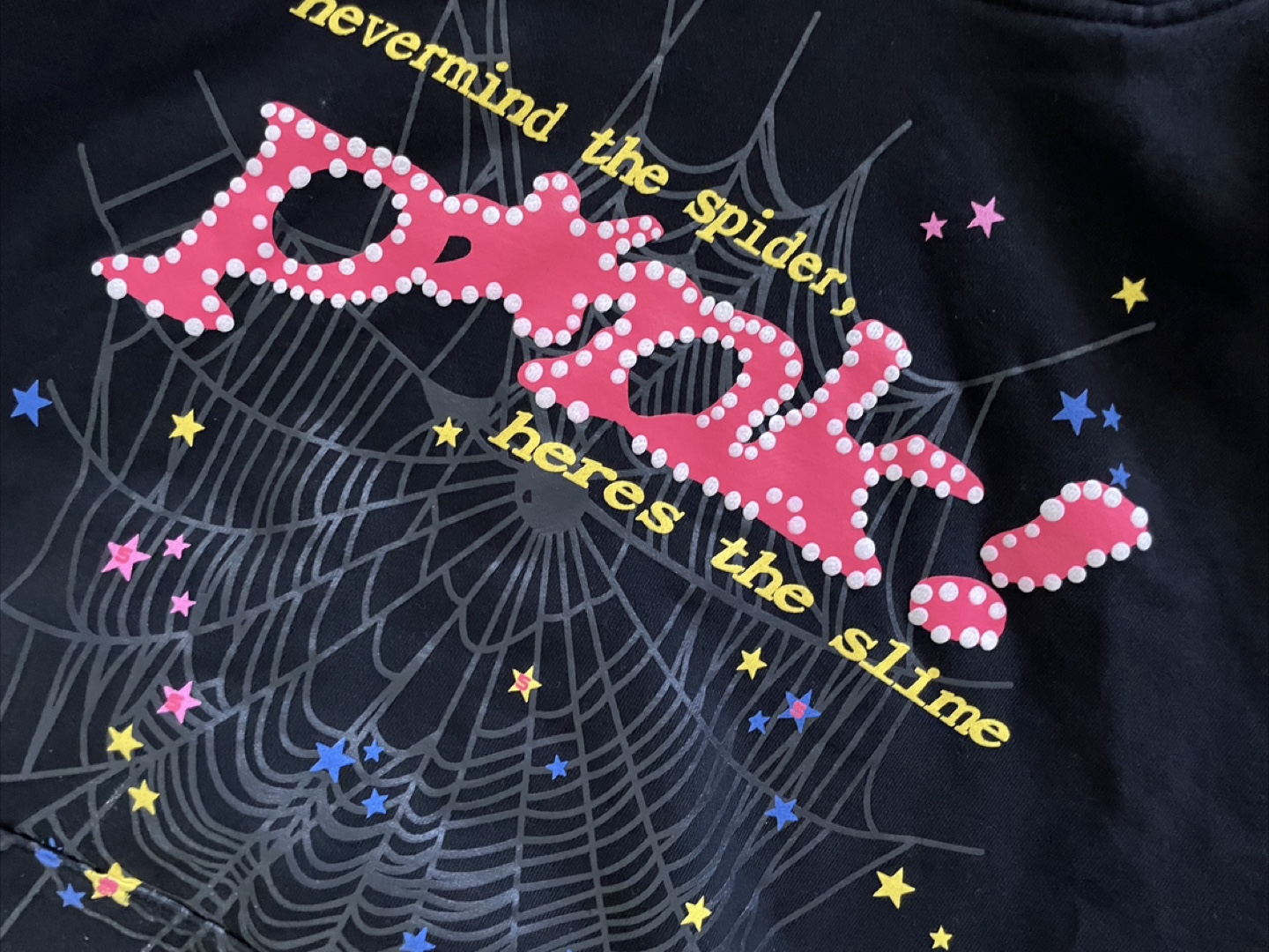 Spider Pink Hoodie black