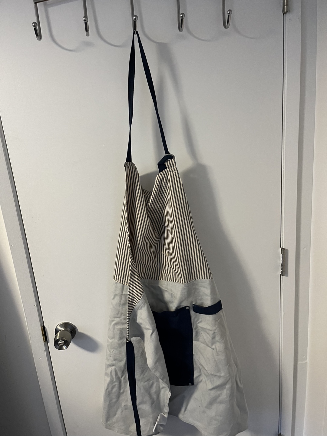 Striped kitchen apron