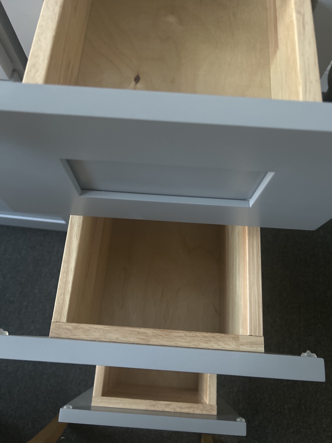 Gray Shaker Kitchen Cabinet - 3 Drawers - photo 3