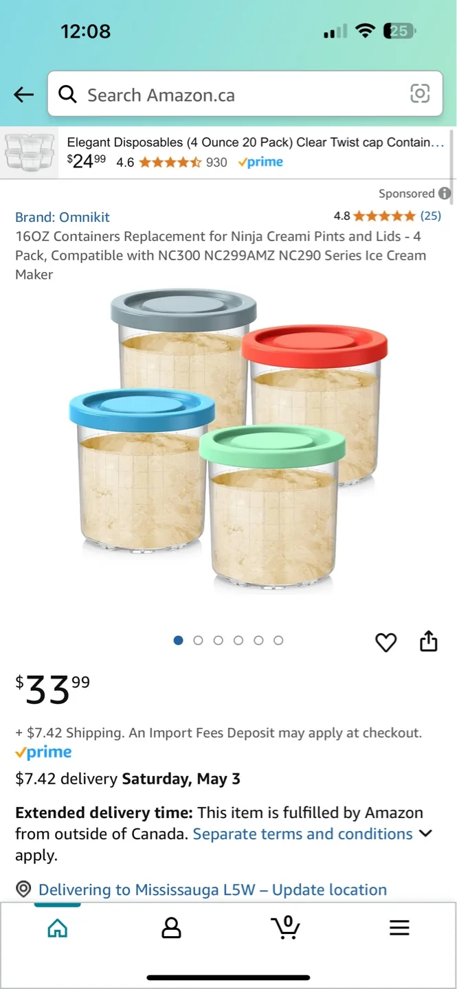 Ninja Creami Replacement Containers - 4 Pack thumbnail