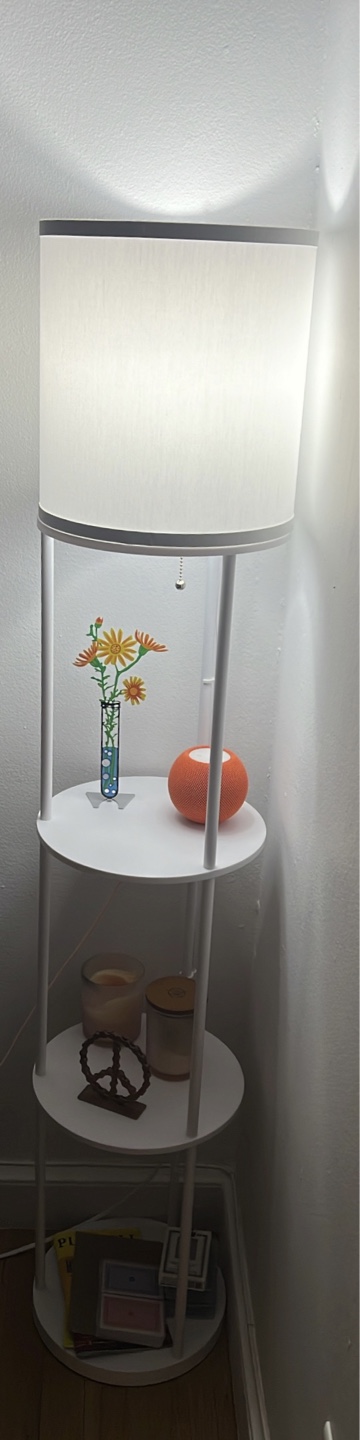 TARGET White Floor Lamp with Shelves