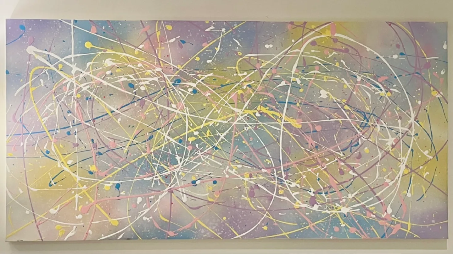“Quantum Soup” Abstract Expressionist Painting on Canvas thumbnail