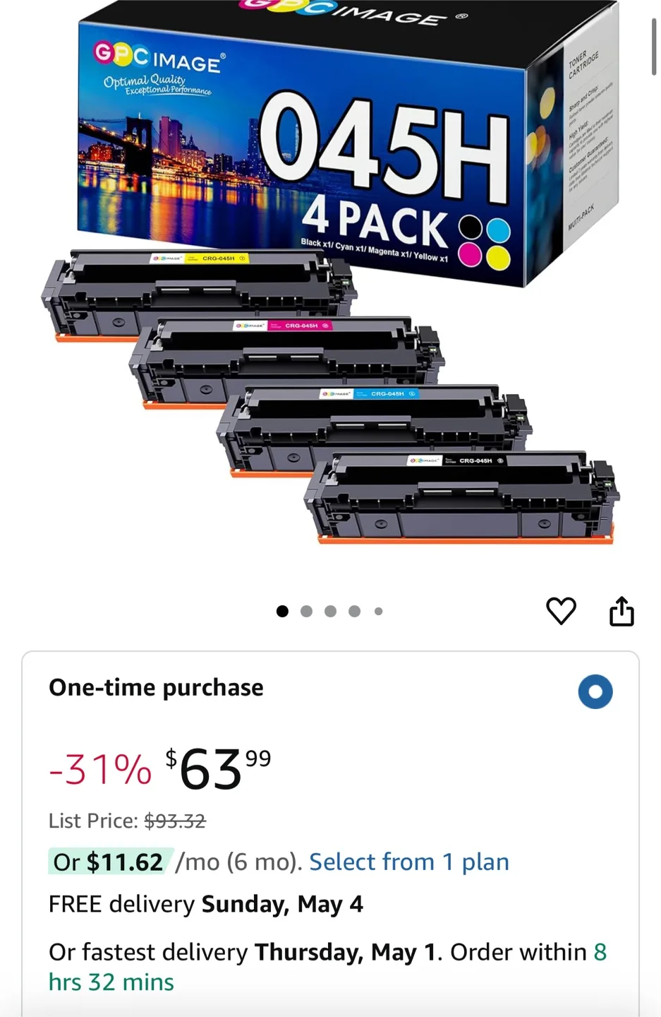 GPC Image 045H Toner Cartridge Replacement (4-Pack) thumbnail