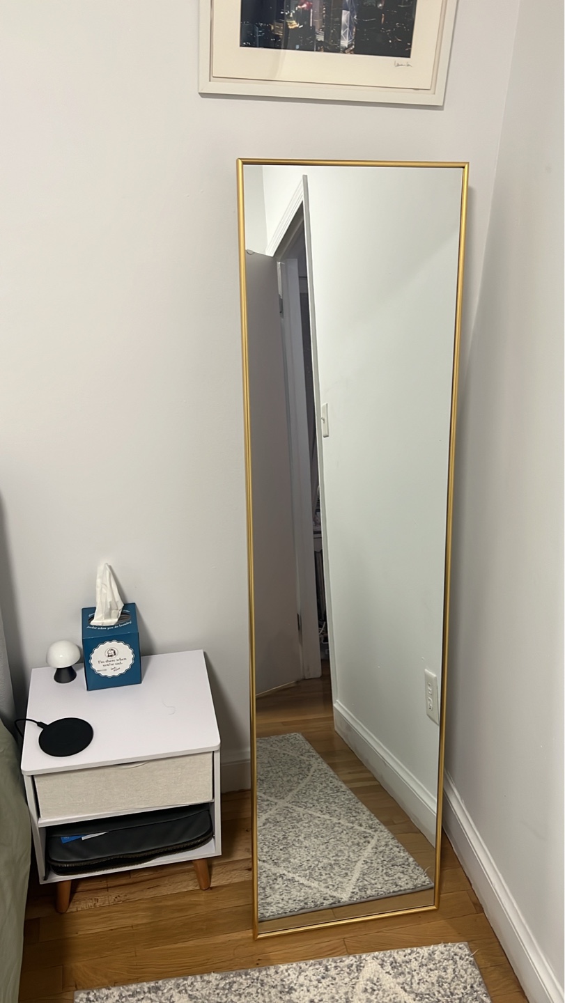 Floor Gold Frame Mirror