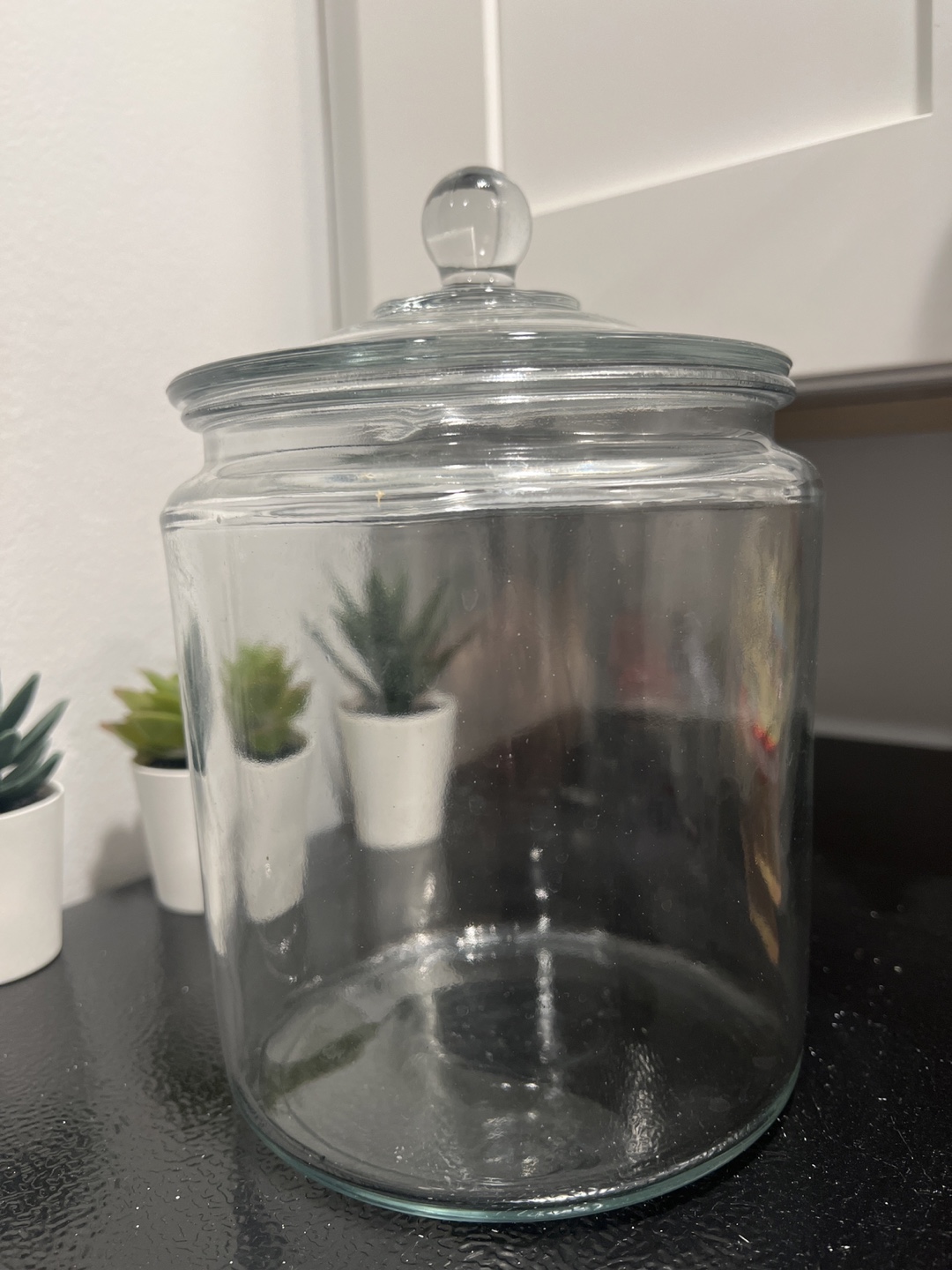 Large Clear Glass Jar with Lid