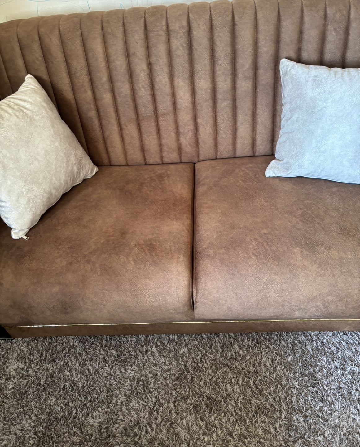 Brown love seat with Storage