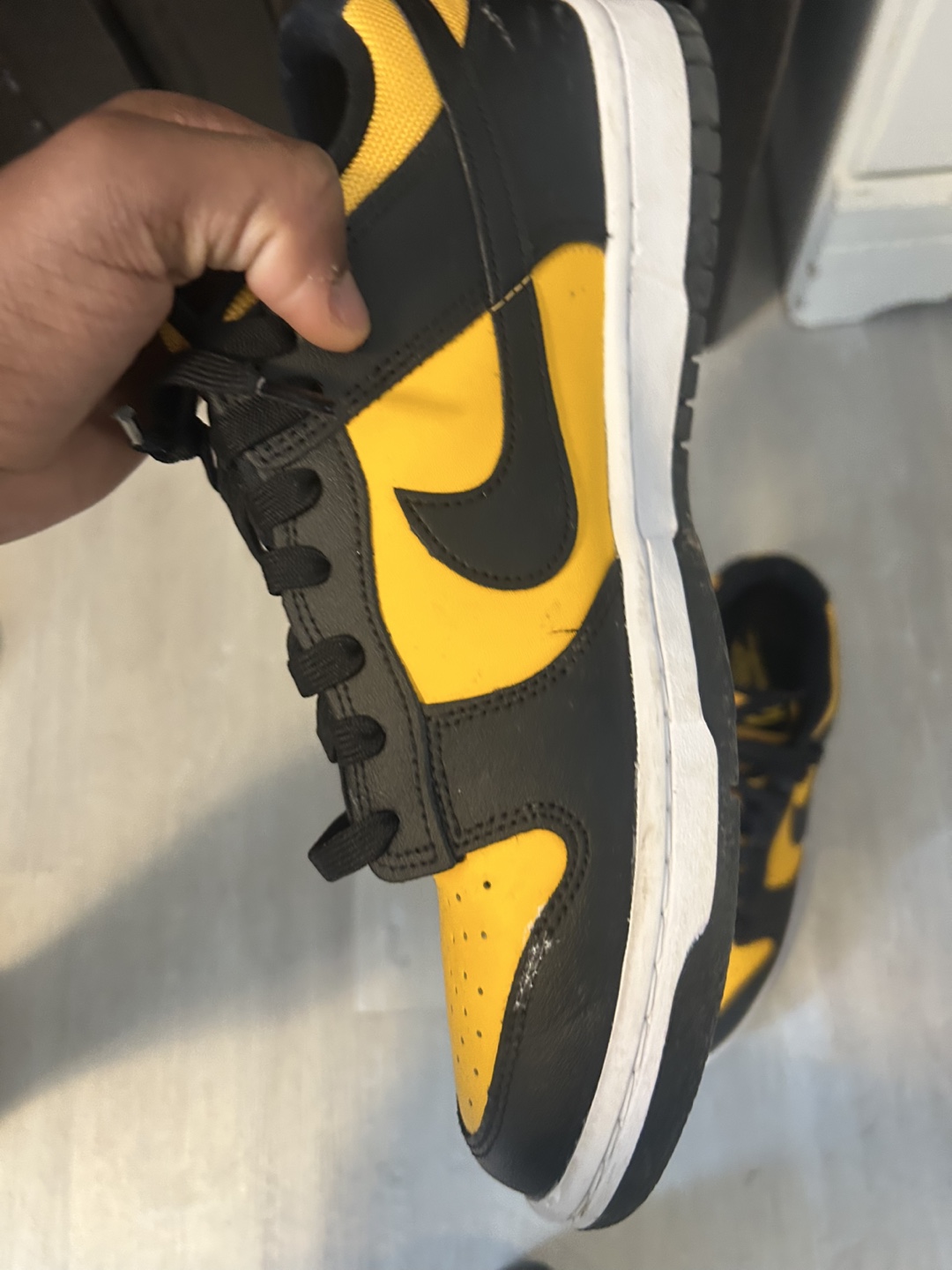 Nike Dunk Low Black Yellow Sneakers - photo 3
