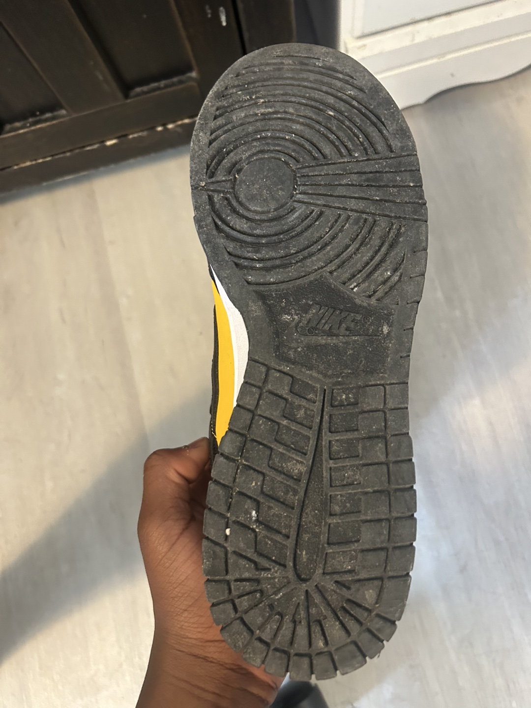Nike Dunk Low Black Yellow Sneakers - photo 5