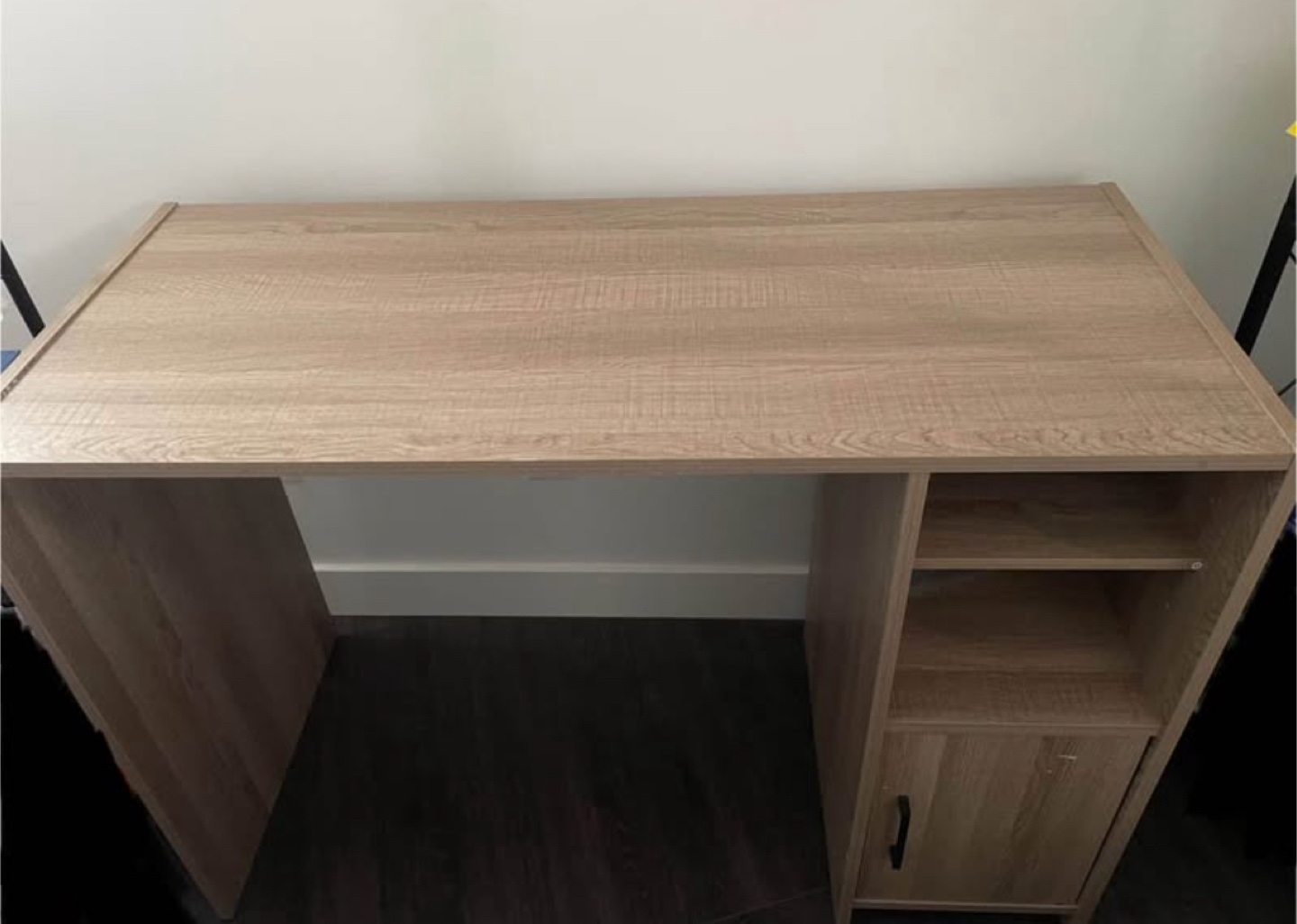 Light Brown Wooden Desk with Storage