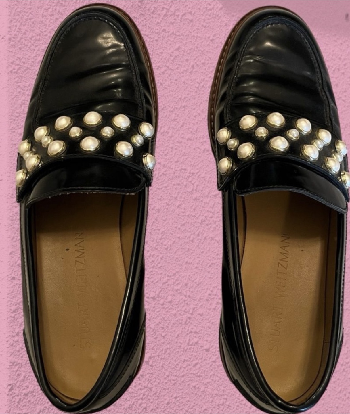 Stuart Weitzman Pearl Embellished Loafers - photo 4