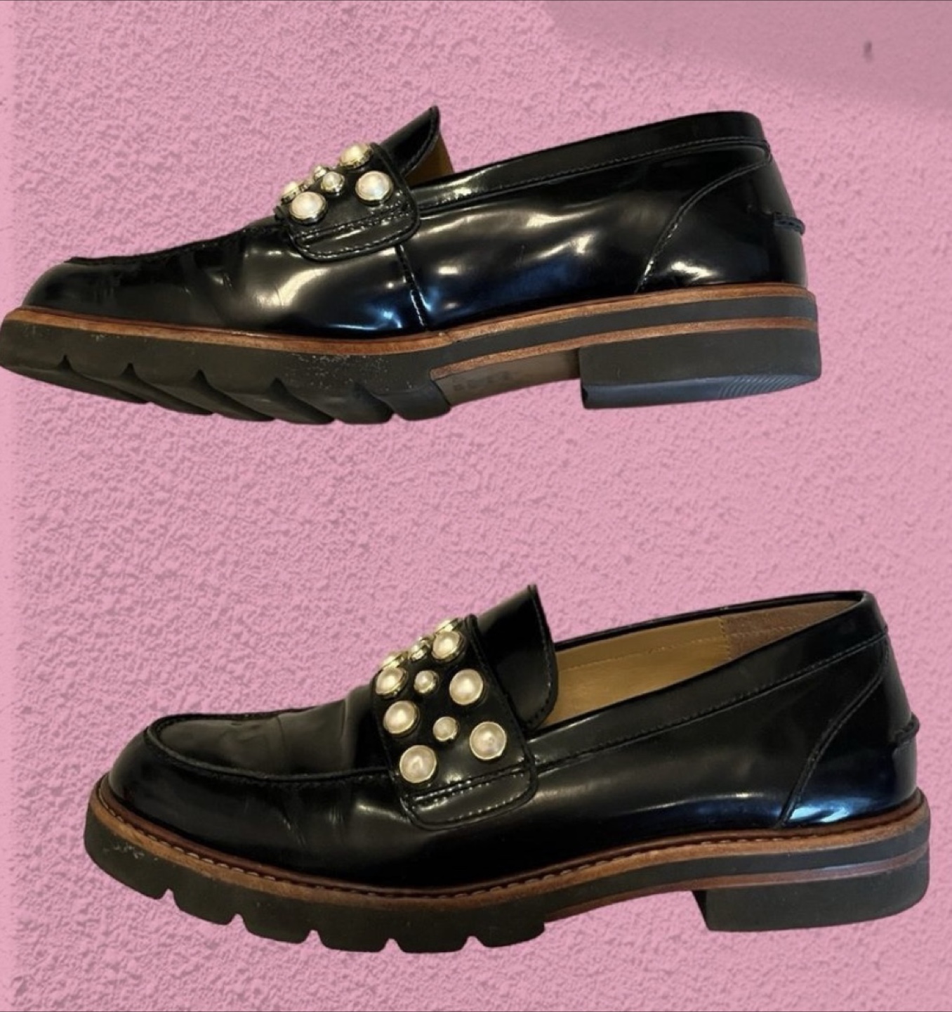 Stuart Weitzman Pearl Embellished Loafers - photo 3