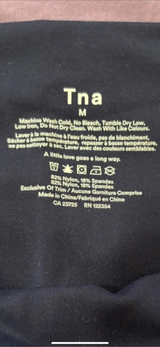 Dark Navy Blue TNA High Rise leggings- Size  M image indicator(3)