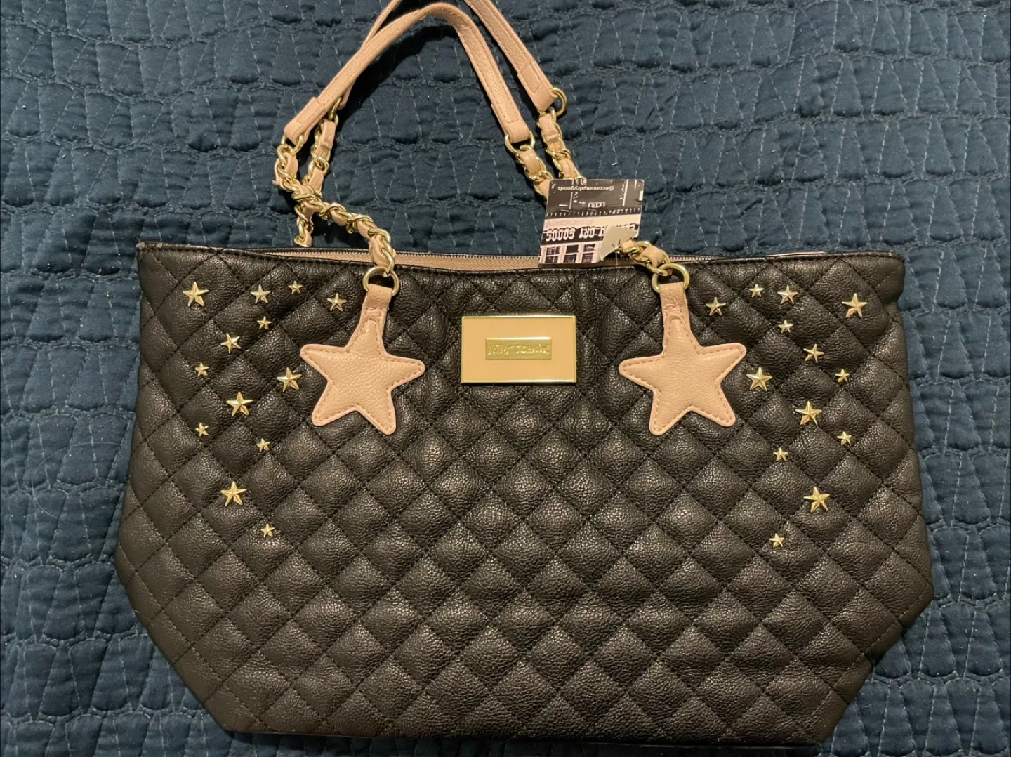 Betsey Johnson Quilted Shoulder Bag with Stars thumbnail