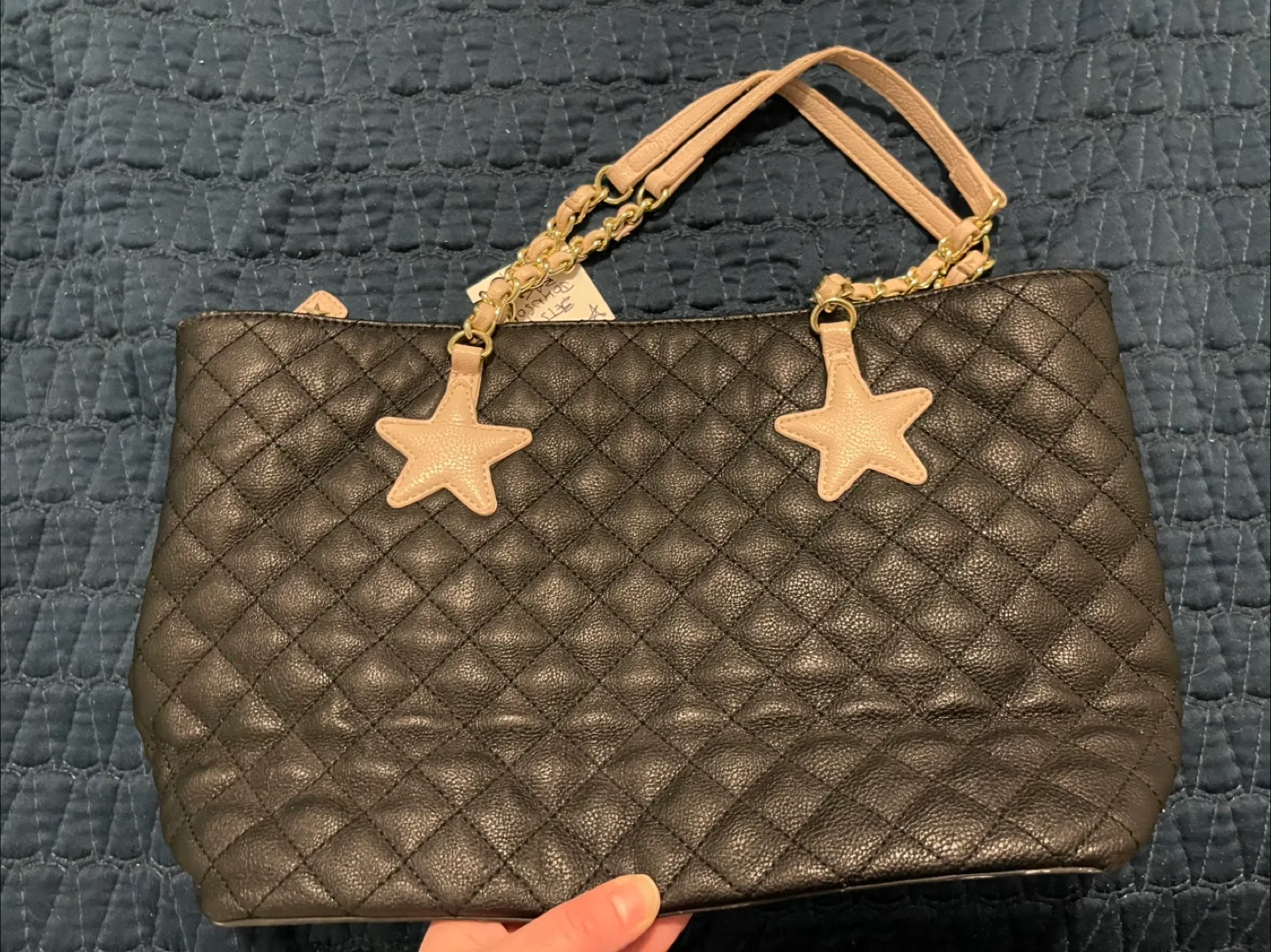 Betsey Johnson Quilted Shoulder Bag with Stars image indicator(2)