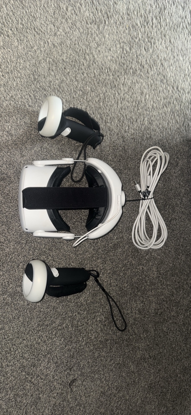 Meta Quest 2 VR Headset with Controllers and Cable