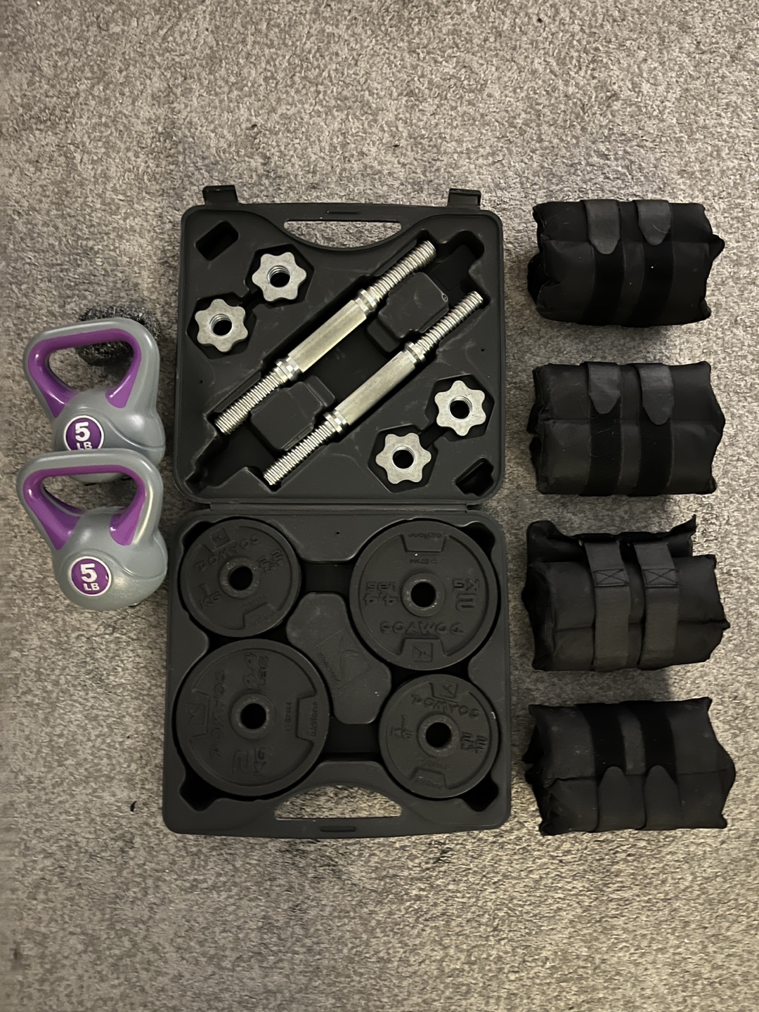 Decathlon 20kg Dumbbell & Kettlebell Set