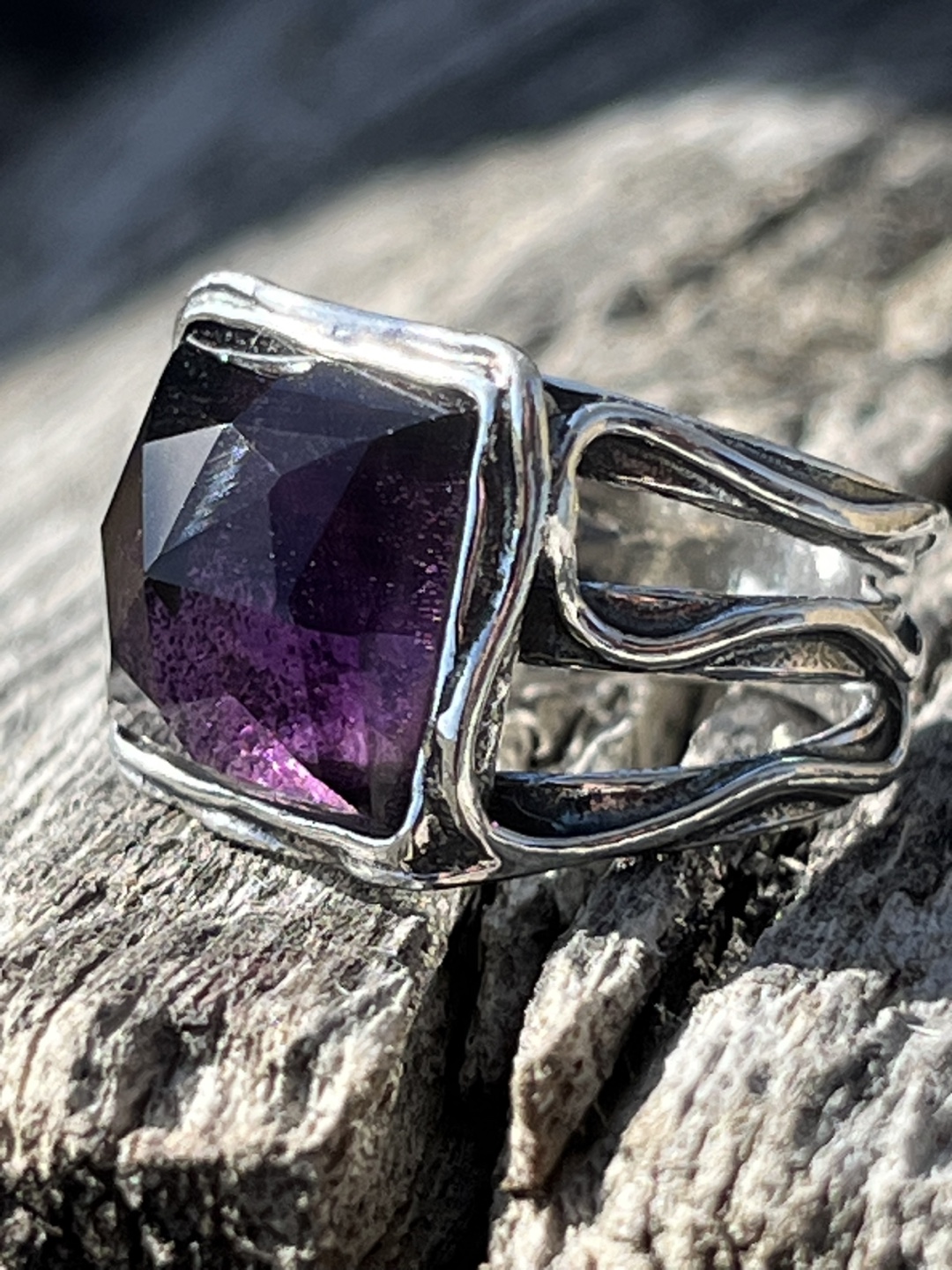 Amethyst Statement Ring, Size 6, Didae Design - photo 2