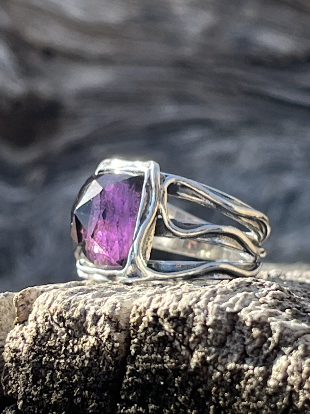 Amethyst Statement Ring, Size 6, Didae Design - photo 3