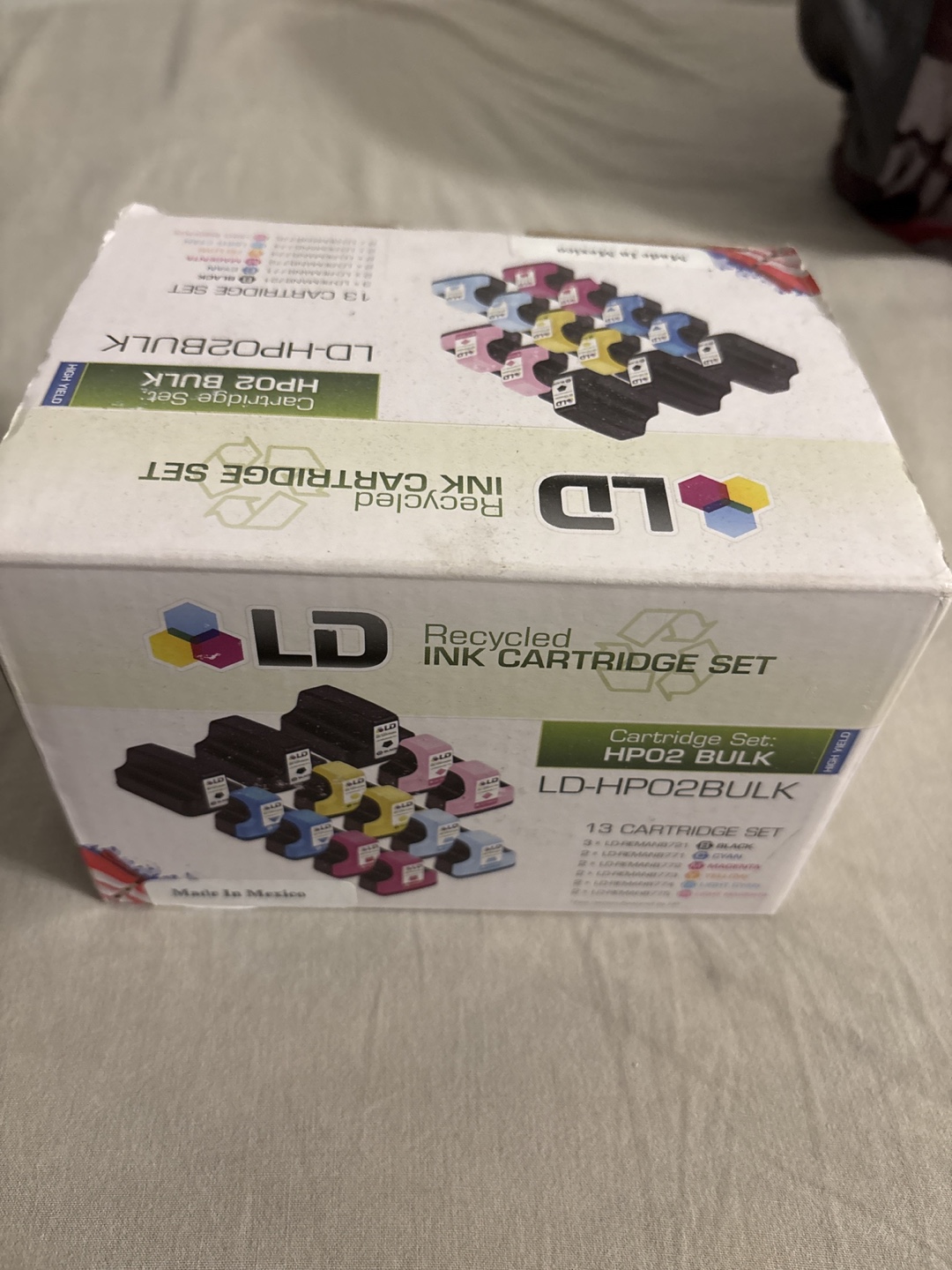 LD HP02 Bulk Recycled Ink Cartridge Set