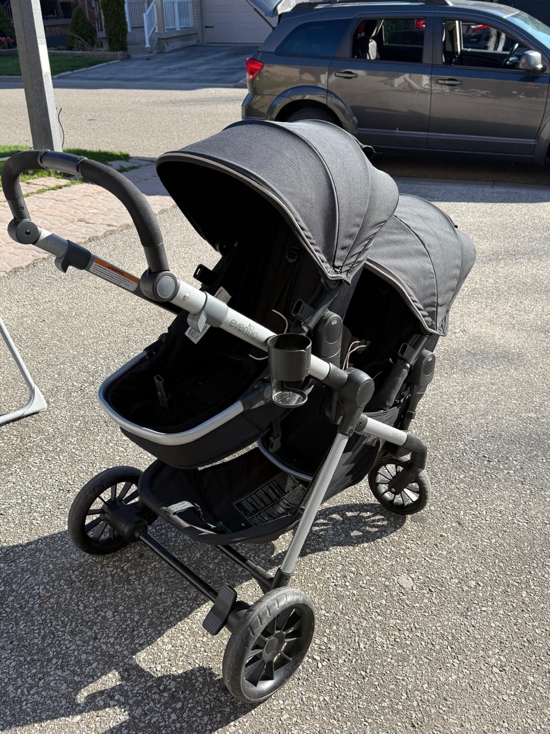 Evenflo Pivot X2 Double Stroller crib baby chair baby jumping - photo 4