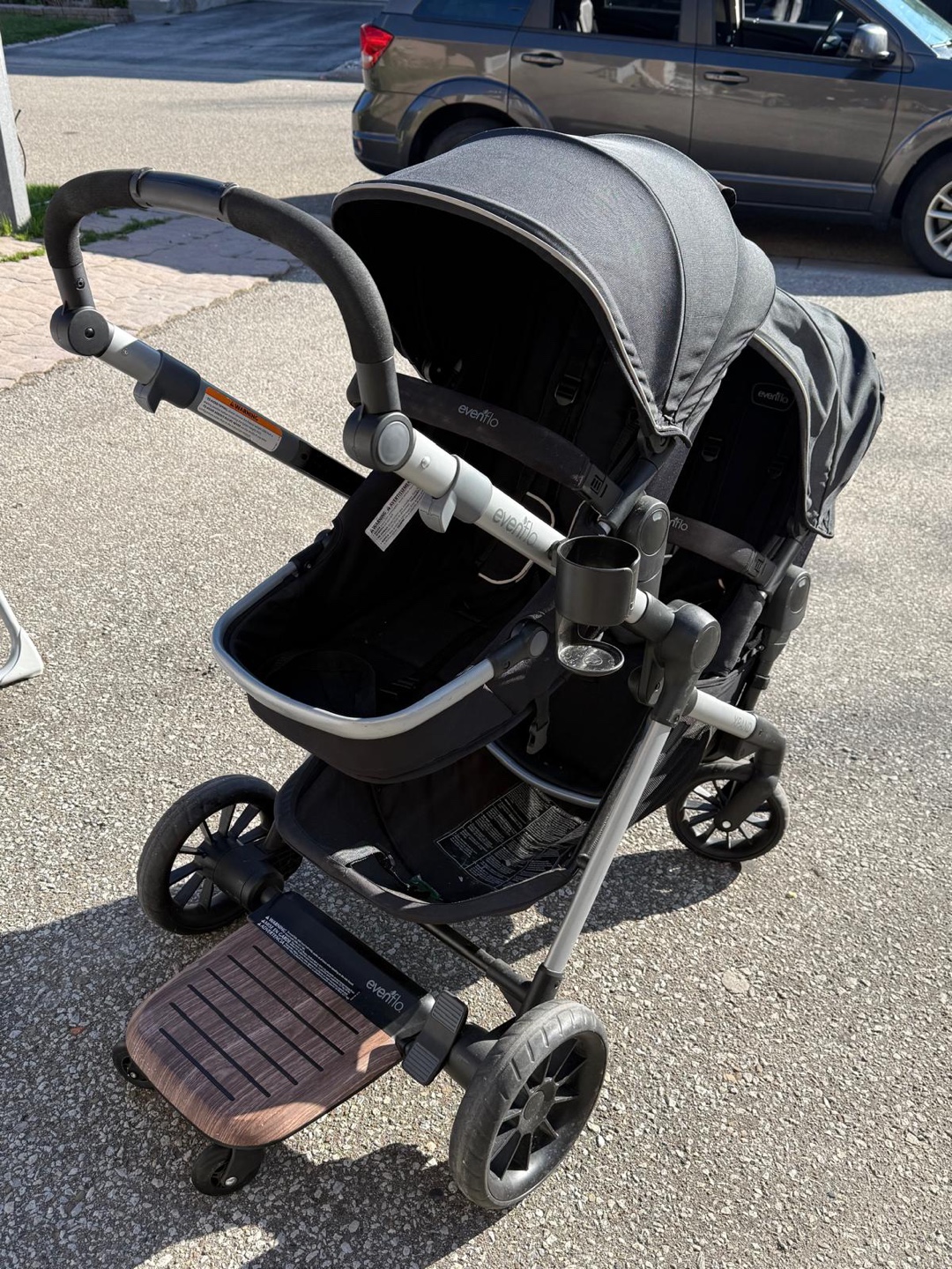 Evenflo Pivot X2 Double Stroller crib baby chair baby jumping - photo 2