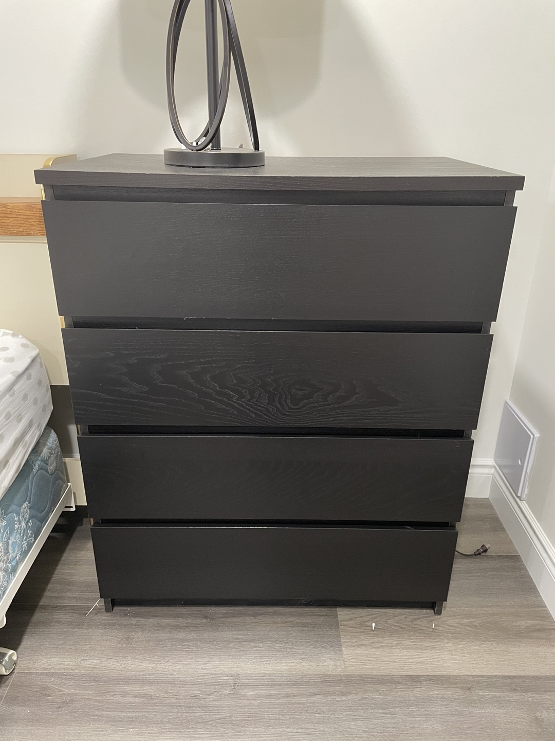 Black Four-Drawer Chest