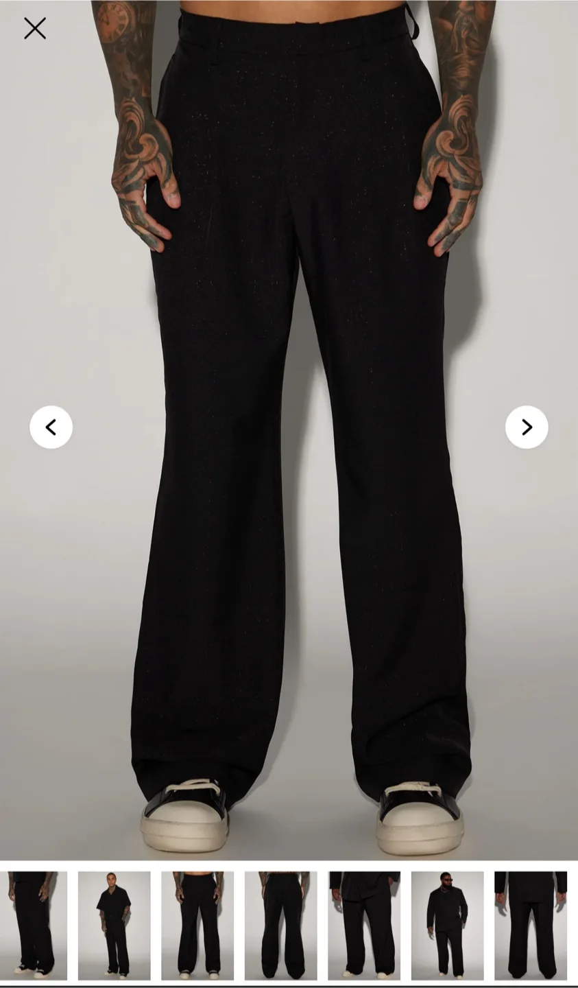 Fashionnova black glitter zip-up jacket and trousers image indicator(5)