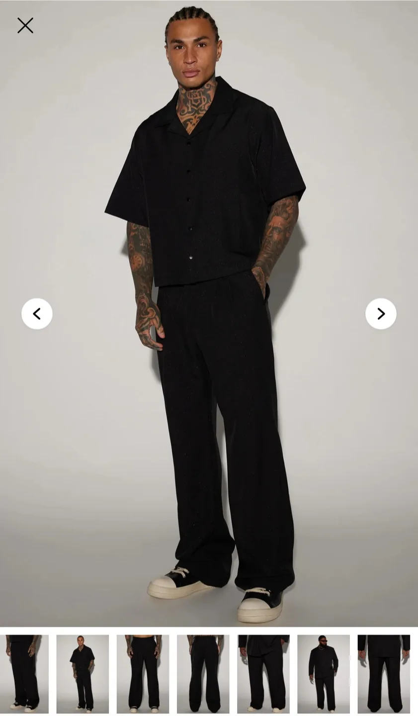 Fashionnova black glitter zip-up jacket and trousers image indicator(9)