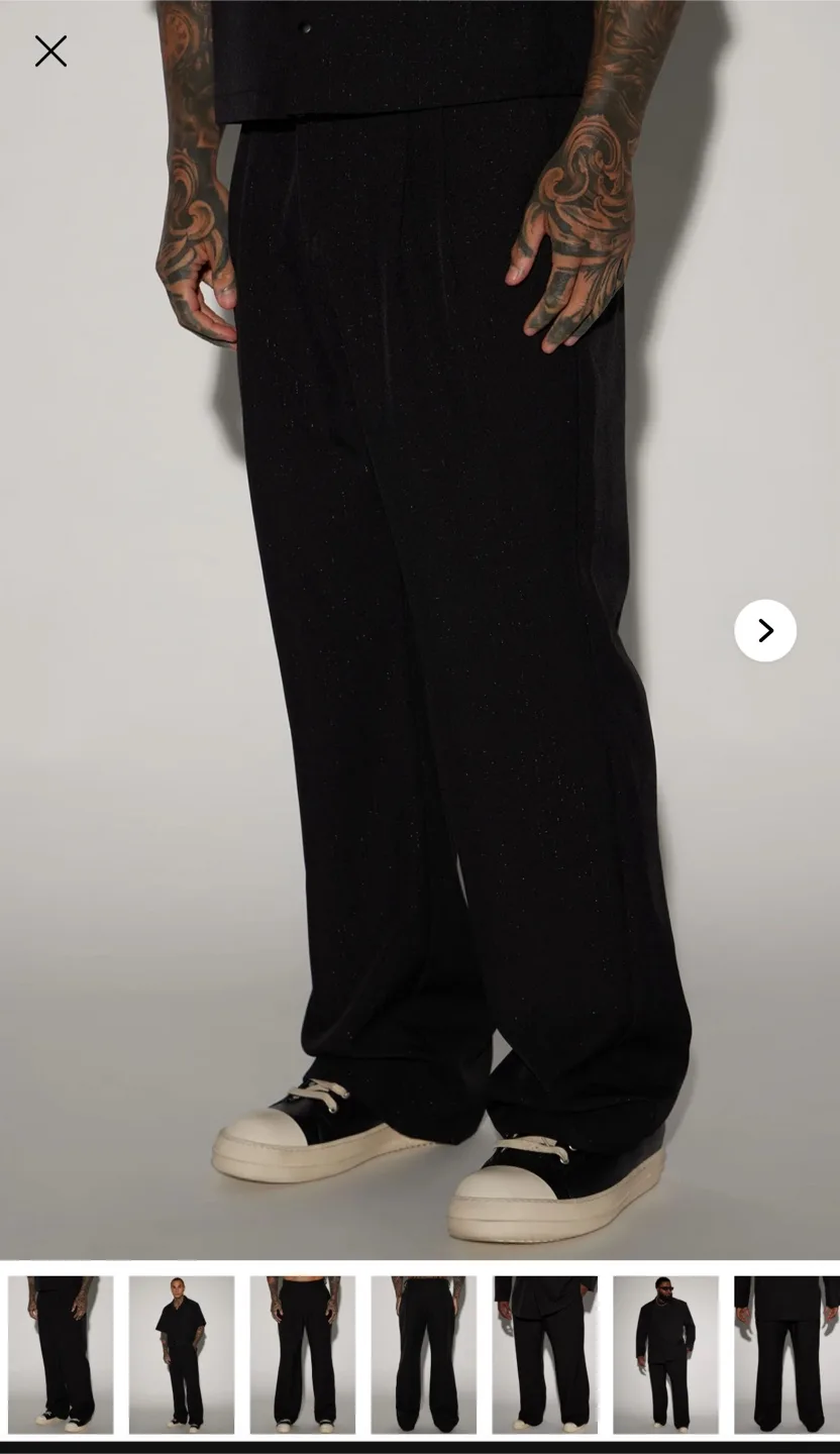 Fashionnova black glitter zip-up jacket and trousers image indicator(10)