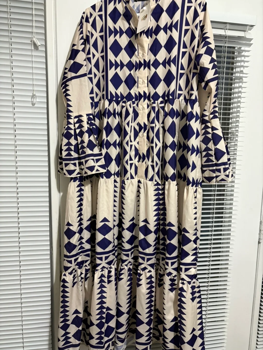 Black Abaya Dress with Embellishments, Size L image indicator(4)